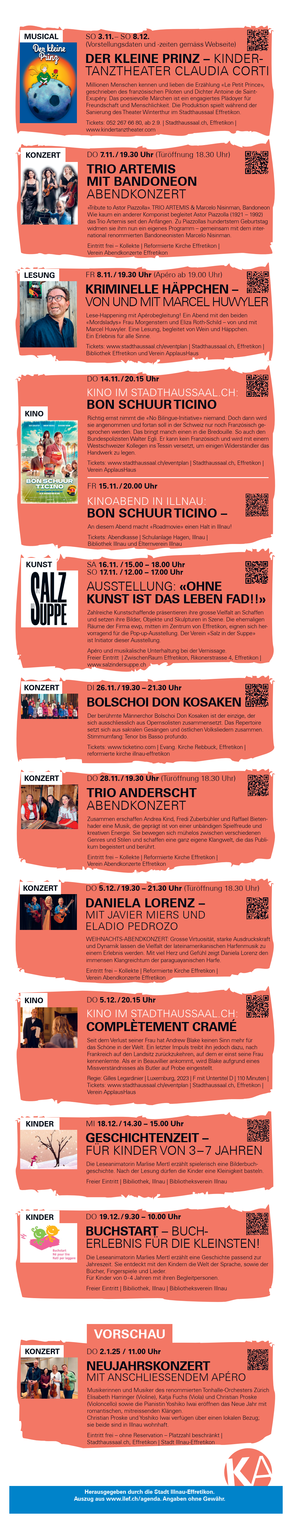 KulturAgenda Oktober - Dezember_2