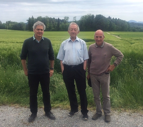 v.l.n.r.: Ueli Müller, Stadtpräsident Illnau-Effretikon / Rodolfo Keller, ehemaliger Stadtpräsident Illnau-Effretikon und ehemaliger Gemeindepräsident Landarenca, Arvigo und Calanca / Toni Theus, Gemeindepräsident Calanca