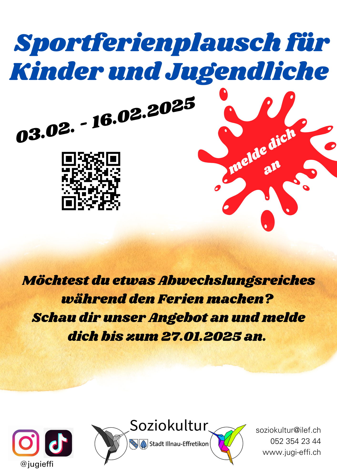 Sportferienplausch für Jugendliche