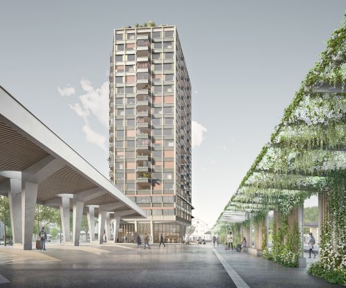 Visualisierung Hochhaus Bushof