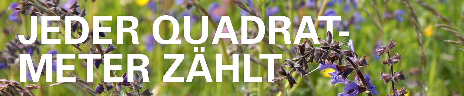 Banner Jeder Quadratmeter zählt