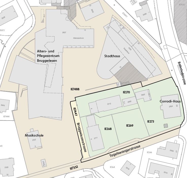 Situationsplan Entwurf Gestaltungsplan «Wohnen am Stadtgarten»