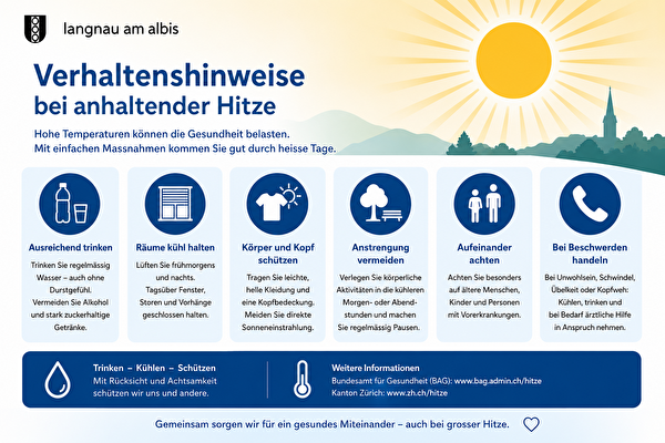 Verhaltenshinweise bei anhaltender Hitze