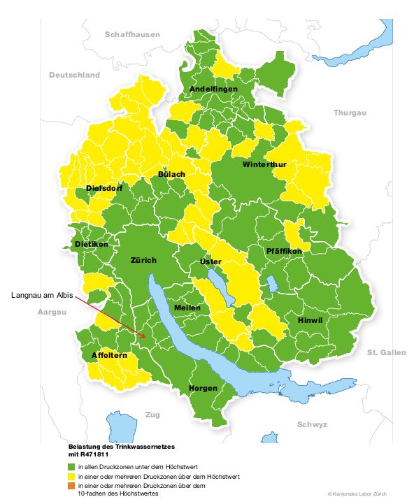 Belastung Trinkwassernetz Kanton Zürich