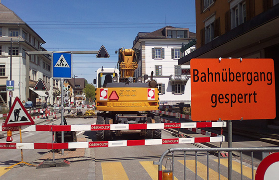 Bahnübergang gesperrt
