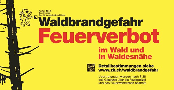 Plakat Kanton Feuerverbot Wald