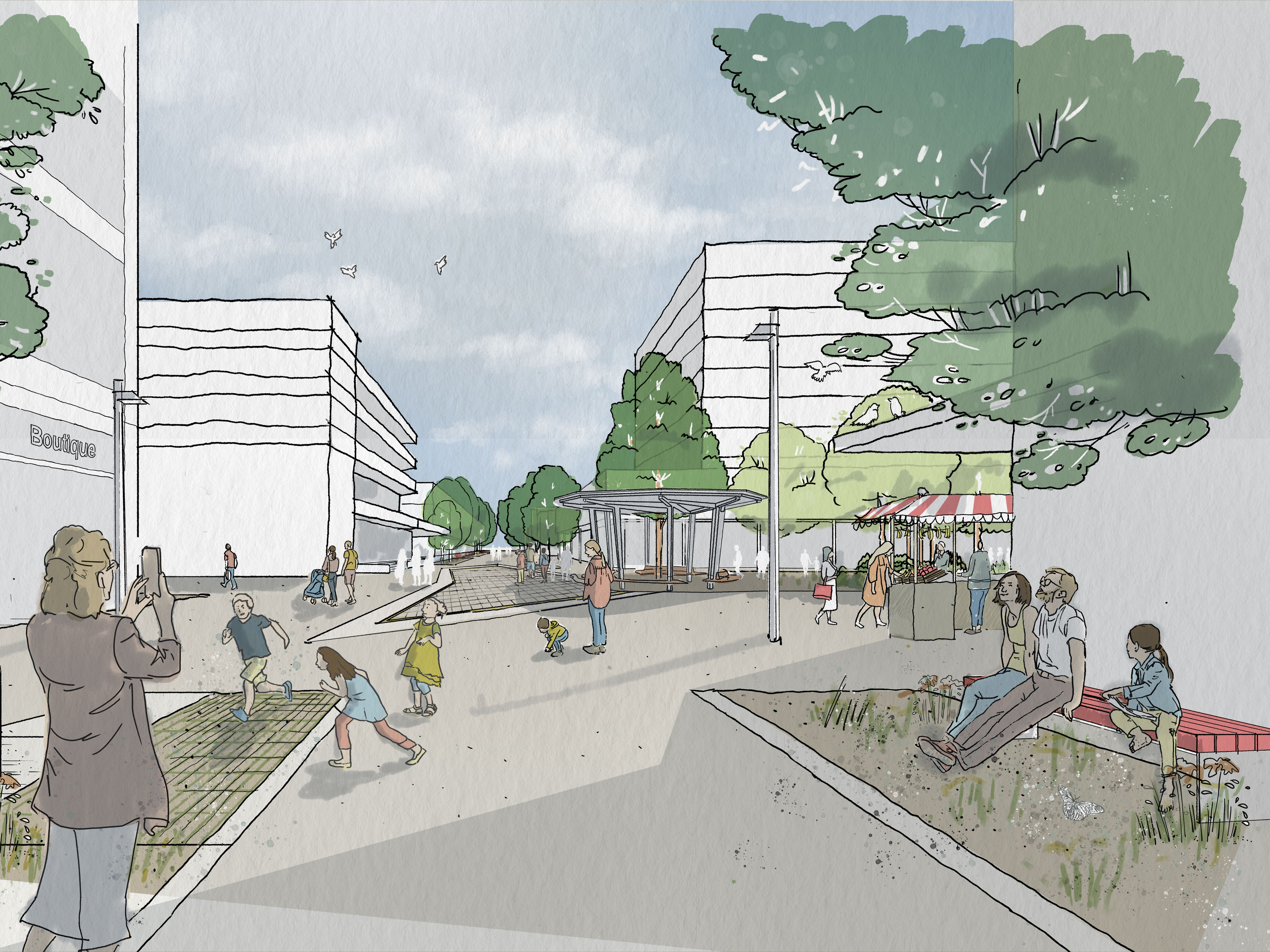 Visualisierungen: So sieht das Ustermer Zentrum in Zukunft aus.