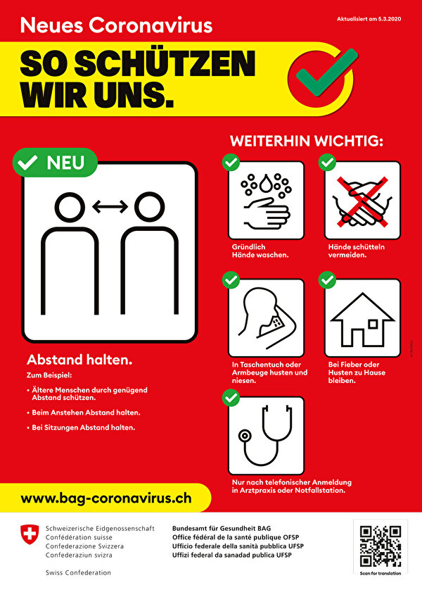 Plakat Bundesamt für Gesundheit 