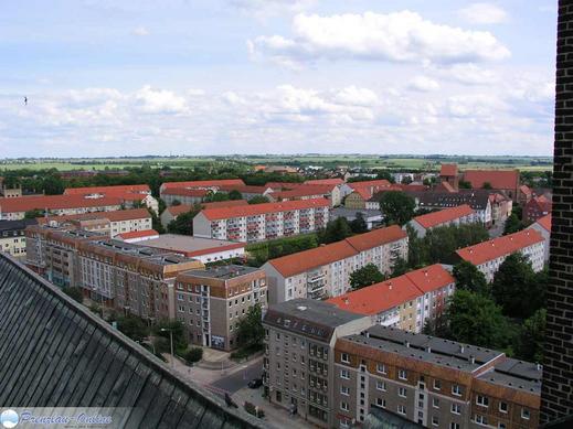 Blick auf ein Wohngebiet