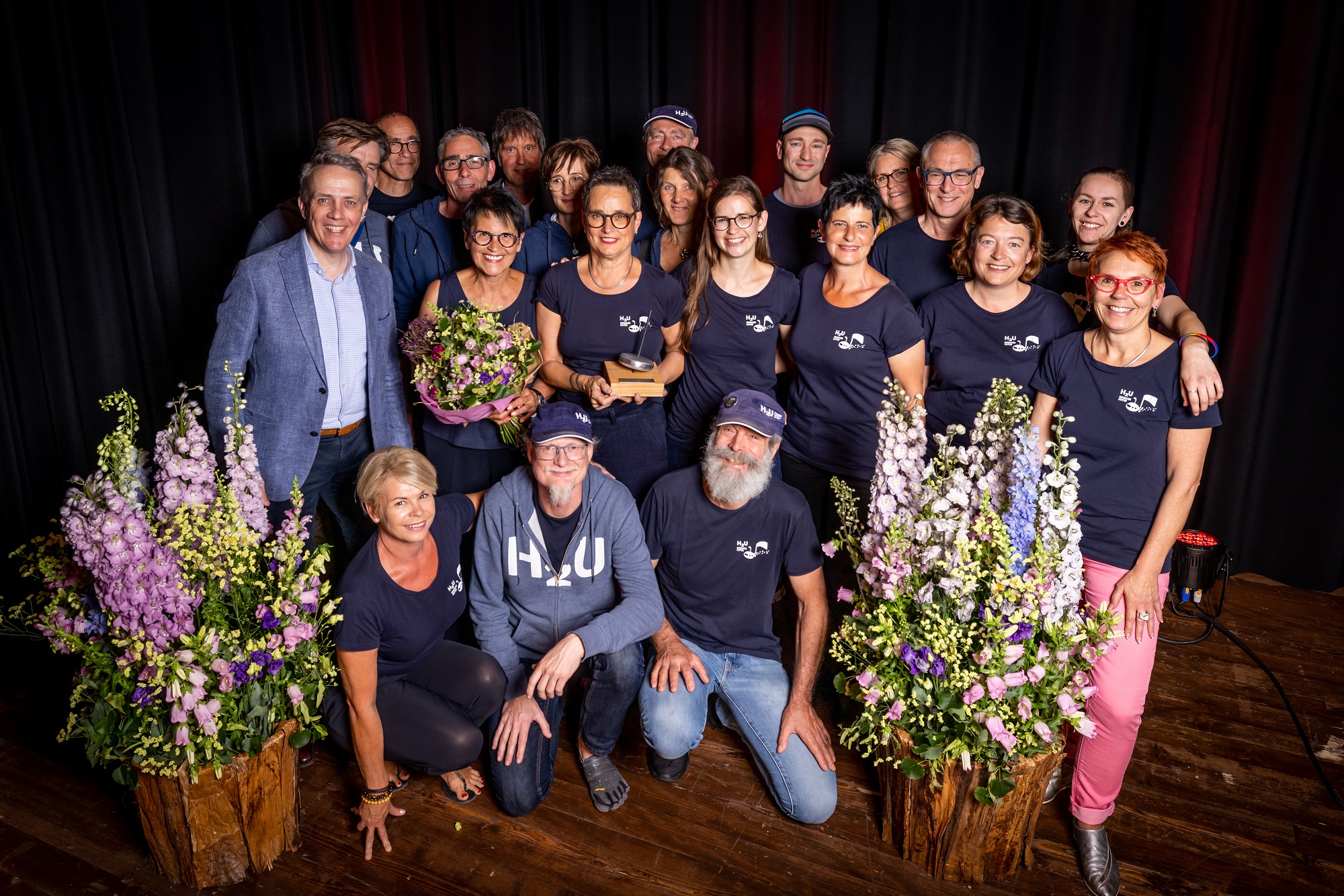 Stadtrat Cla Famos, Gewinner des Engagementpreises: Verein «Open Air für Uster» und Laudator Markus Dubs