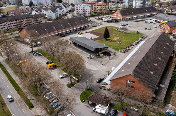 symbolischer Blick auf das Zeughausareal (Luftfoto)