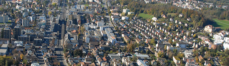 Luftbild Zentrum von Uster