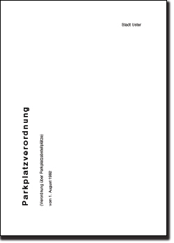 Parkplatzverordnung