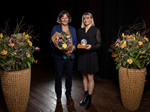 Stadträtin, Karin Fehr und Gewinnerin Sportpreis Catia Gubelmann