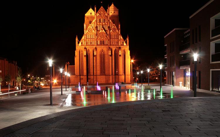 Marienkirche und Marktberg bei Nacht 