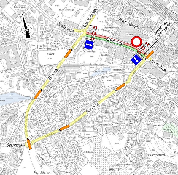 Übersicht Verkehrsführung