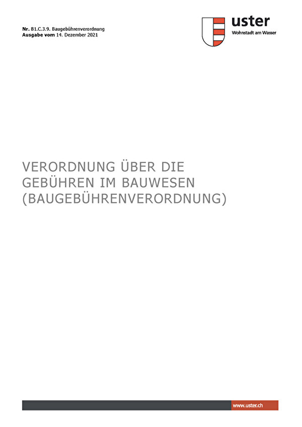Baugebührenverordnung