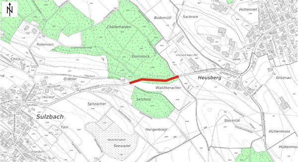 Strassensperrung auf Karte