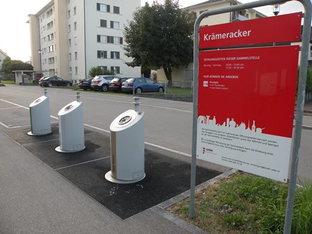 unterirdische Glascontainer