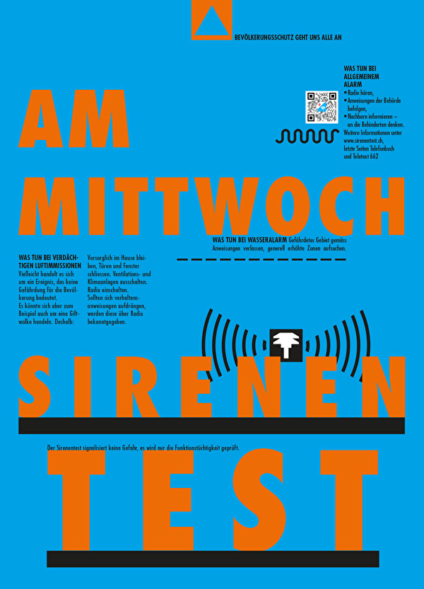 Plakat Sirenentest