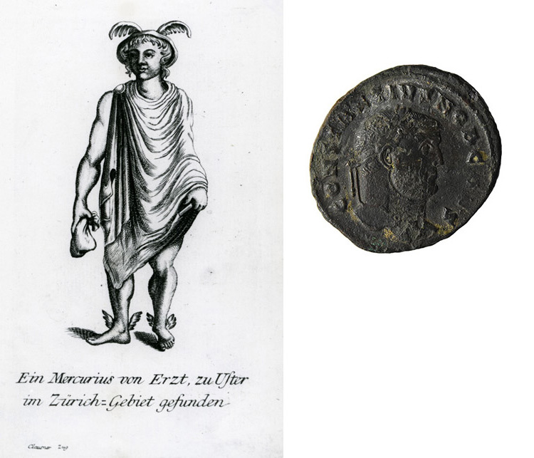 Bild Statuette und M?nze