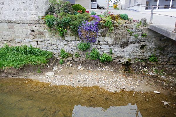 Bachmauer im Dorfkern