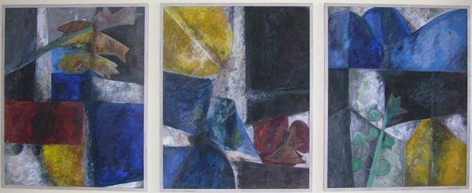 Triptychon, 1965, Oel auf Leinwand, je 130 x 154 cm