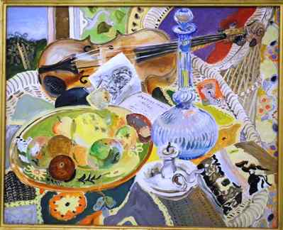 Stillleben mit blauer Karaffe, 1977, Öl auf Leinwand, 65 x 81 cm