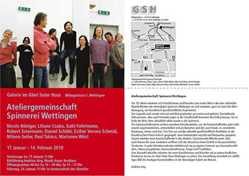 Karte der Ateliergemeinschaft Alte Spinnerei mit allen ausstellenden KünstlerInnen