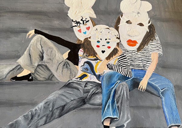 Carmen Streicher-Porte, o. T., 2025, Öl auf Leinwand, 26 x 37 cm