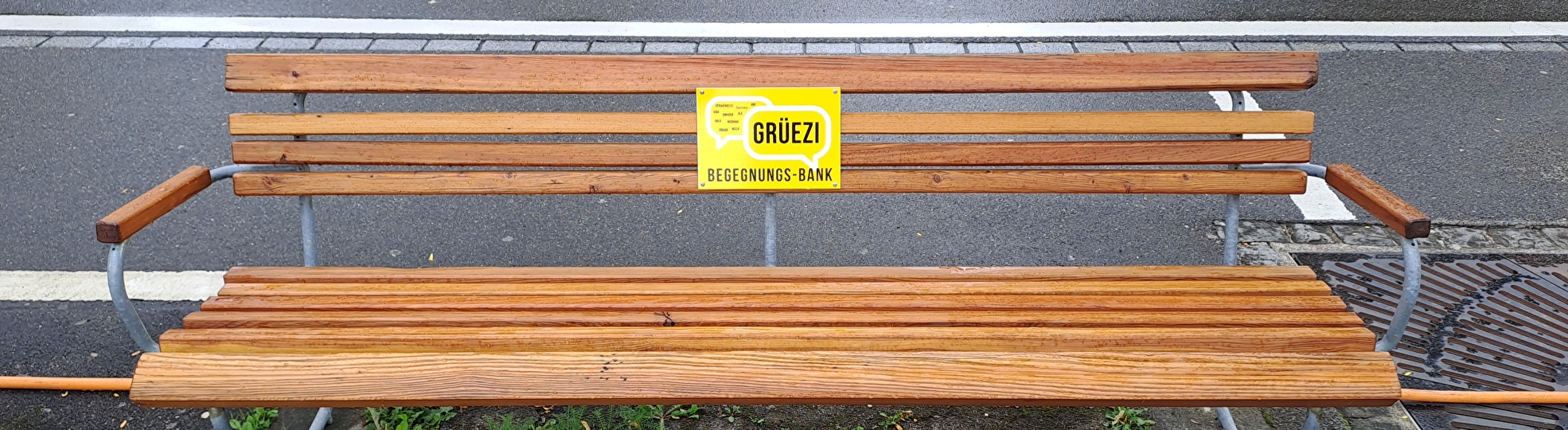 Schild Begegnungs-Bank