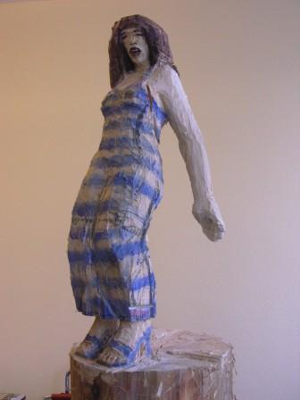 Ohne Titel 608, 2008, Linde bemalt, 192 x 31 x 35 cm