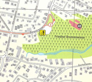 Standortanzeige auf Übersichtsplan
