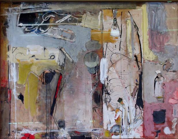 Stromboli, 1997, Mischtechnik auf Leinwand, 147 x 125 cm