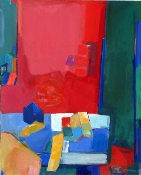 Rot-Grün, 1998, Oel 100 x 83 cm