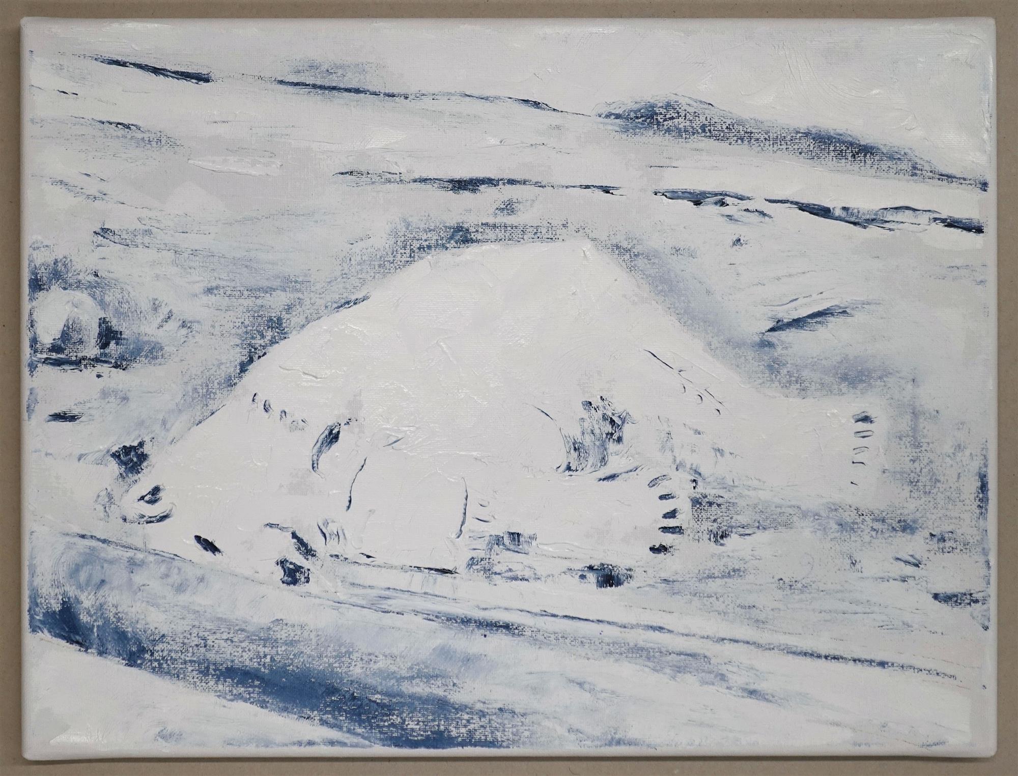 Eisbär, 2018, Öl auf Leinwand, 30 x 40 cm