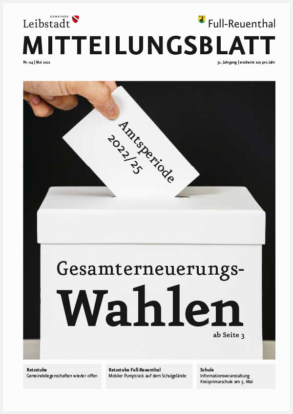 Mitteilungsblatt Mai 2021
