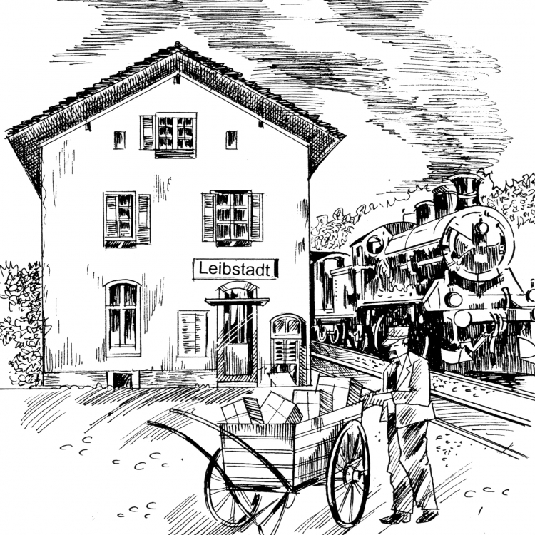 Zeichung Bahnhof