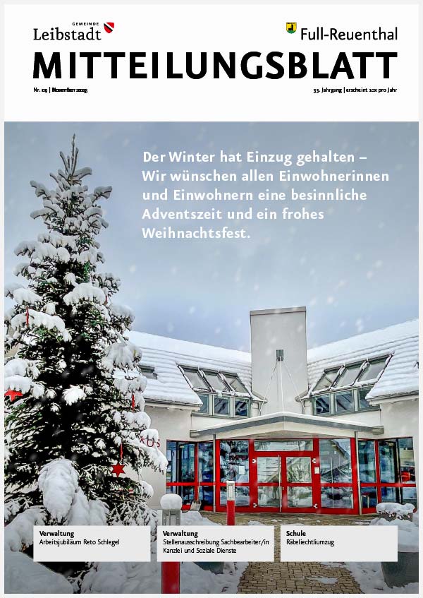Mitteilungsblatt Dezember 2023