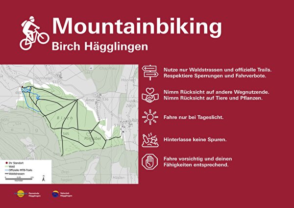 Informationstafel Mountainbiking