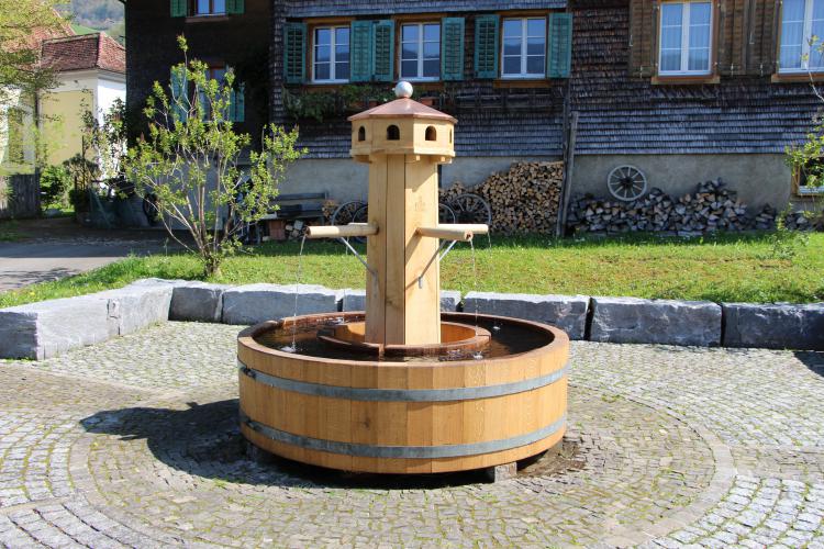 Der Edisriederbrunnen wurde im Jahre 1978 durch den inzwischen verstorbenen Sachsler Bildhauer Alois-Spichtig-Nann konzipiert. Die Sanierung erfolgte unter der Regie des Giswiler Bildhauers Toni Halter. Anlässlich eines kleinen Dorffestes wurde der sanierte Brunnen am 09. April 2016 eingeweiht. 