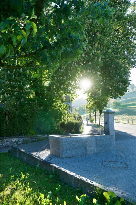 Der Obkirchenbrunnen befindet sich bei der Einmündung der Chilchgasse in die Flüelistrasse. Laut einer Urkunde ist der Brunnen 1546 zu Ehren von Bruder Klaus errichtet worden. 2014 wurde der Brunnen samt unmittelbarer Umgebung komplett restauriert.