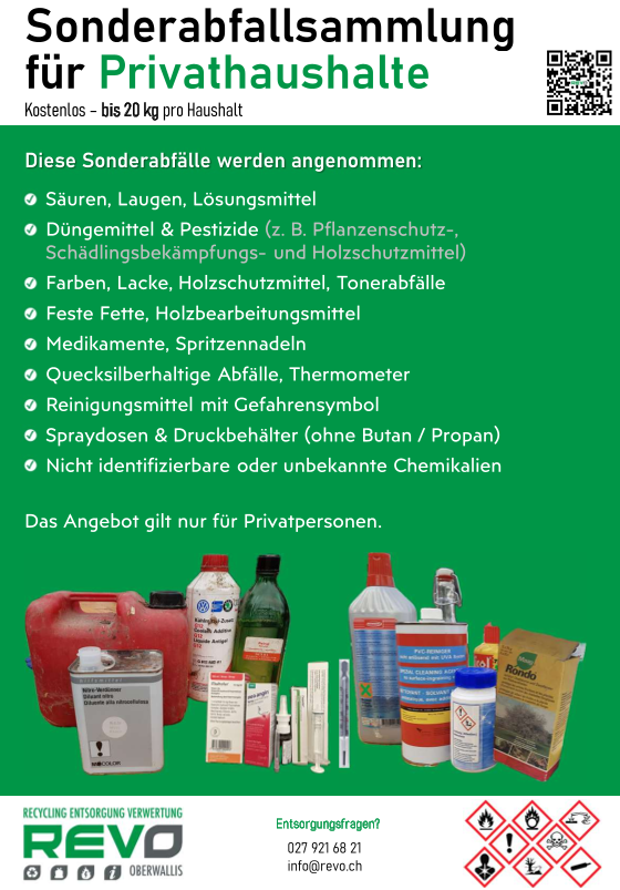 Sonderabfall Privat Haushalte