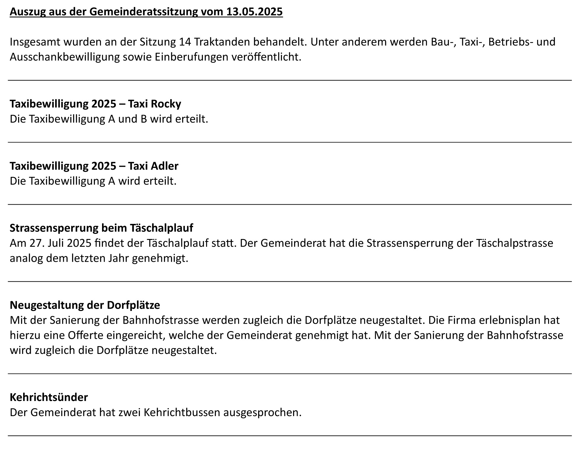 Neuigkeiten GR