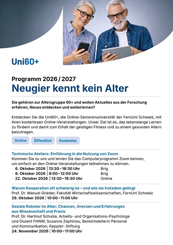 Programm Uni60+