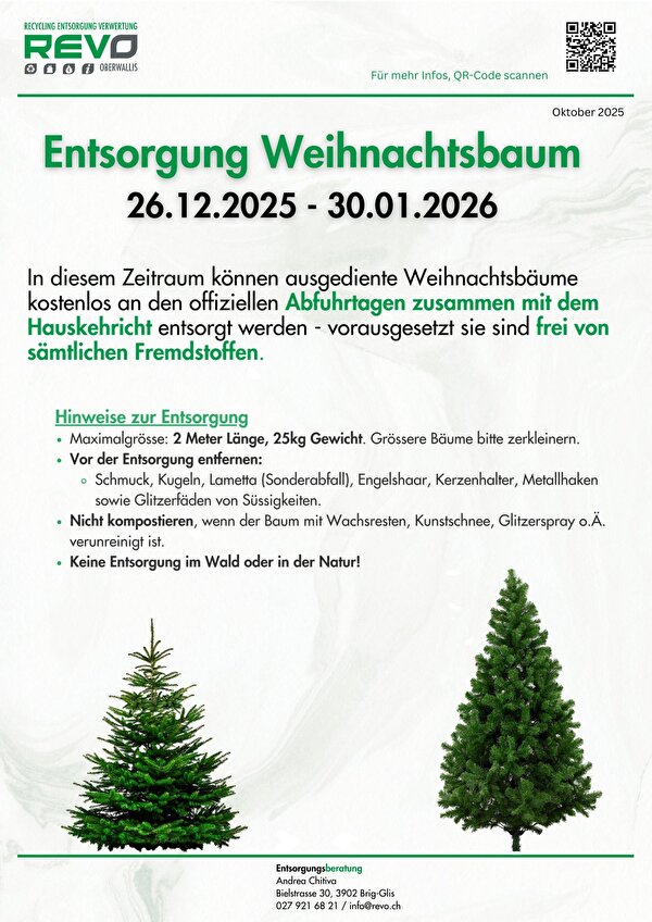 Aktion Entsorgung Weihnachtsbaum 2025/26