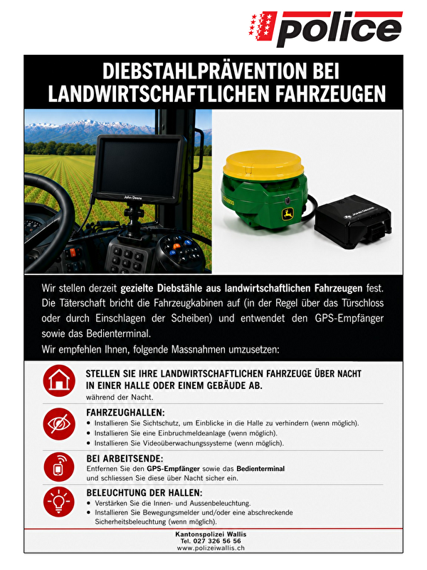 Diebstahlprävention bei landwirtschaftlichen Fahrzeugen