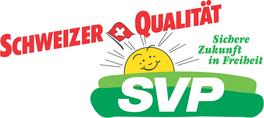 lachende Sonne über Logo SVP