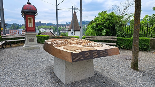Sicht auf Relief
