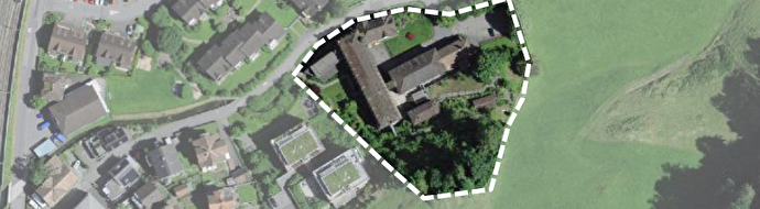 Vogelperspektive der Liegenschaft Paradiesli und Umgebung